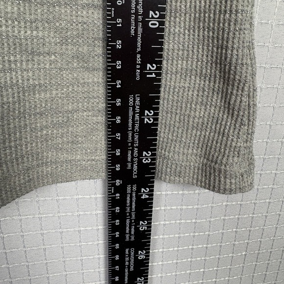 Y2K Aeropostale Henley Top Womens Large Preppy Stretch 3D Spellout Metallic - Picture 5 of 7